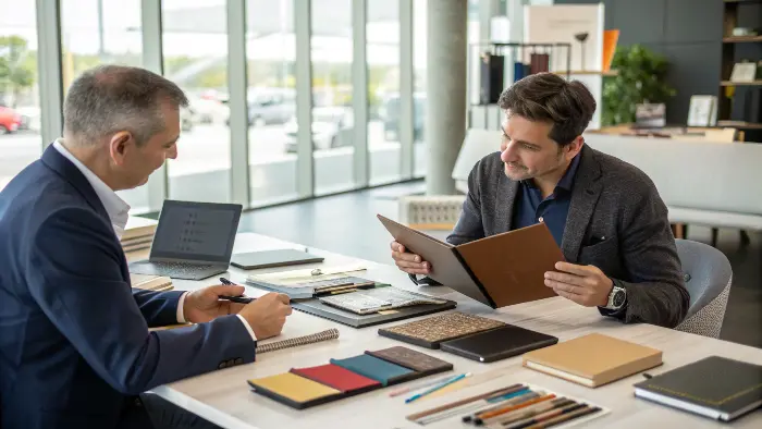 shaking hands over a business deal for stationery