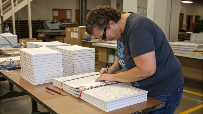 Image placeholder demonstrating different book binding techniques on signatures
