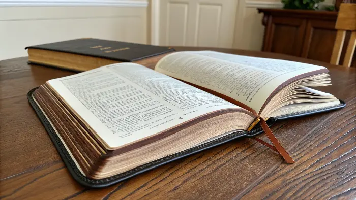 Illustration of Smyth-sewn Bible binding compared to perfect binding