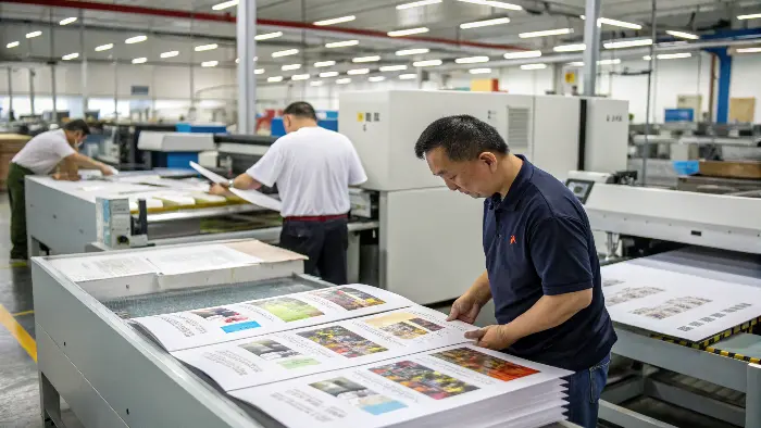 Flowchart or infographic illustrating the book manufacturing process
