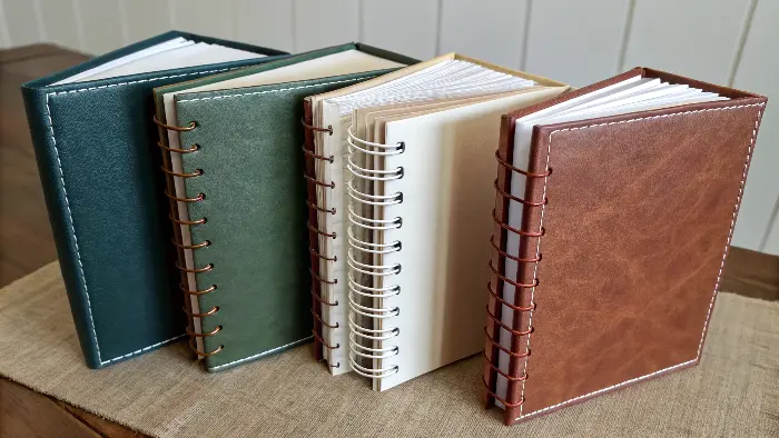 Different types of book bindings side-by-side