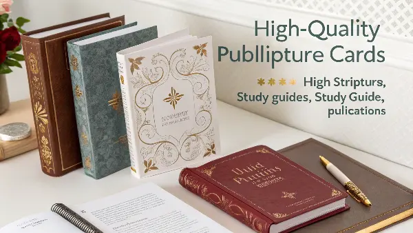 A collection of beautifully designed scripture cards and study guides with elegant typography.