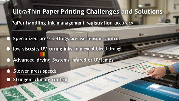 A close-up of a printing press handling very thin paper with precision.