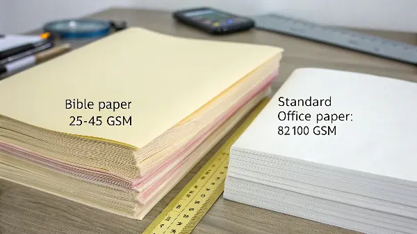 A scale weighing a sheet of very thin paper