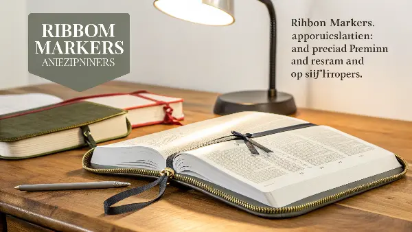 A premium Bible with multiple ribbon markers and a high-quality zipper closure.