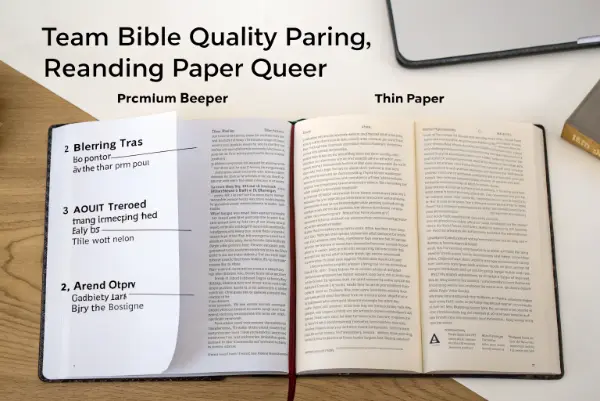 Close up of bible paper with gold edges