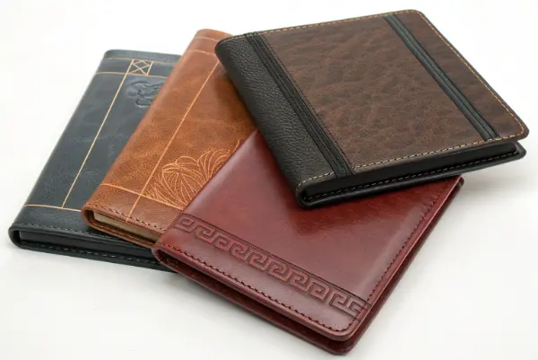 Leather and PU bible cover swatches
