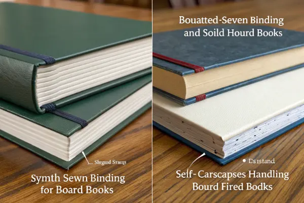 Close up of Smyth sewn binding thread